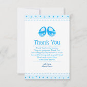 Bootie Call Blue Baby Boy Shower Bedankt kaart (Voorkant)