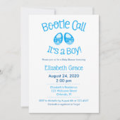 Bootie Call Blue Baby Boy Shower Invitation (Devant)