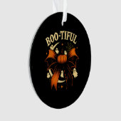 Bootiful Funny Halloween Coquette Bow Pumpkin Ornament (voorkant)