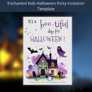 Bootiful Halloween Kinder kostuum Spooky Party Kaart
