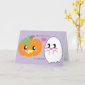 BOOtiful Pumpkin Love Wenskaart Kaart (Gele Bloem)