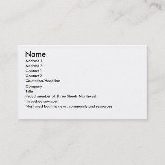 bootkaarten visitekaartje