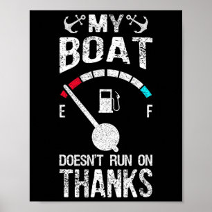 Bootkapitein Kostuum Mijn Boot Draait Niet Op Dank Poster