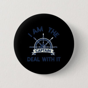 Bootkapitein Mannen Vrouwen Grappig Varen Zeilen P Ronde Button 5,7 Cm