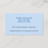 bootkapitein Vist charter Visitekaartje (Achterkant)