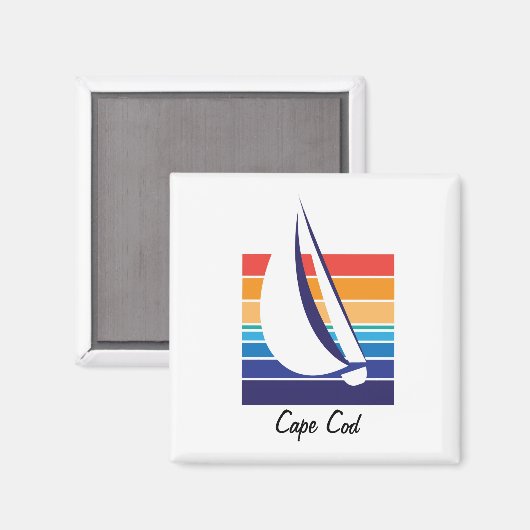 Bootkleur Square_Cape Kabeljauwmagneet Magneet (Voorkant / Achterkant)