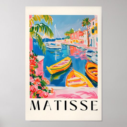 Bootkunst Print, Dopamine Decor, Stranddecoratie, Poster (Voorkant)