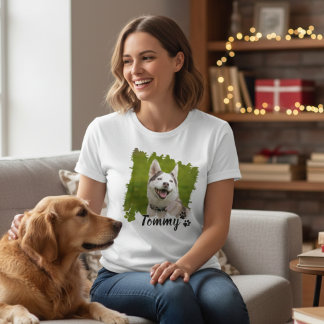 Bootleg Dog Pet Photo 90s Retro Family Collage  T-shirt