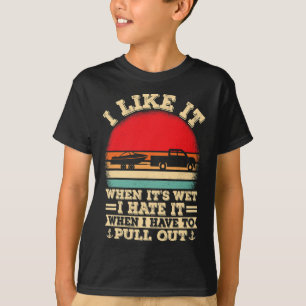 Bootliefhebber Retro Ik haat het als ik de boot er T-shirt