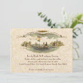 bootliefhebbers bruiloft uitnodiging (Staand voorkant)