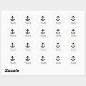 Bootnaam aangepaste anker zeilen zomer tekst toevo ronde sticker (Vel)