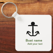 Bootnaam aangepaste anker zeilen zomer tekst toevo sleutelhanger (Voorkant)