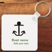 Bootnaam aangepaste anker zeilen zomer tekst toevo sleutelhanger (Achterkant)