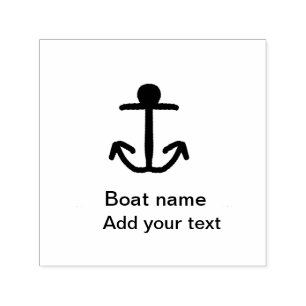 Bootnaam aangepaste anker zeilen zomer tekst toevo zelfinktende stempel
