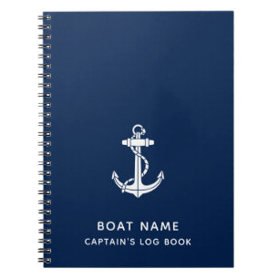 Bootnaam Anker Cruise Trip kapiteins Log Notitieboek