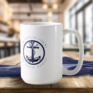 Bootnaam en anker Navy ID619 Koffiemok