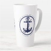 Bootnaam en Anker Navy/Mint ID619 Latte Mok (Rechterhoek)