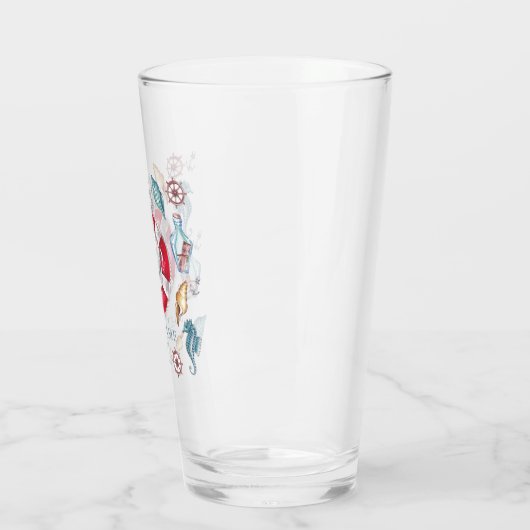 Bootnaam Nautische Waterverf Glas (Links)