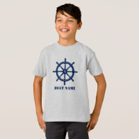 Bootnaam of Jouw naam Scheepshelm Navy & Grey