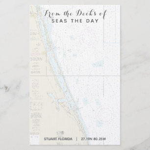 Bootnaam vanaf de dekken van Stuart FL Nautical Briefpapier