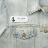 Bootpersoneel gepersonaliseerde nautische anker naamplaatje (In situ)