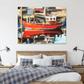 bootreflectie canvas afdruk (Insitu (Slaapkamer))