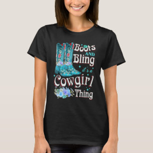 Boots and Bling Het is een cowgirl ding rodeo Pet T-shirt