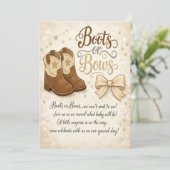 Boots and Bows Gender Reveal Invitation (Debout devant)