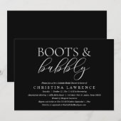 Boots and Bubble, Bride to be, Vrijgezellenfeest Kaart (Voorkant / Achterkant)