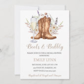 Boots and Bubbly Western Bridal Shower Invitation (Devant)
