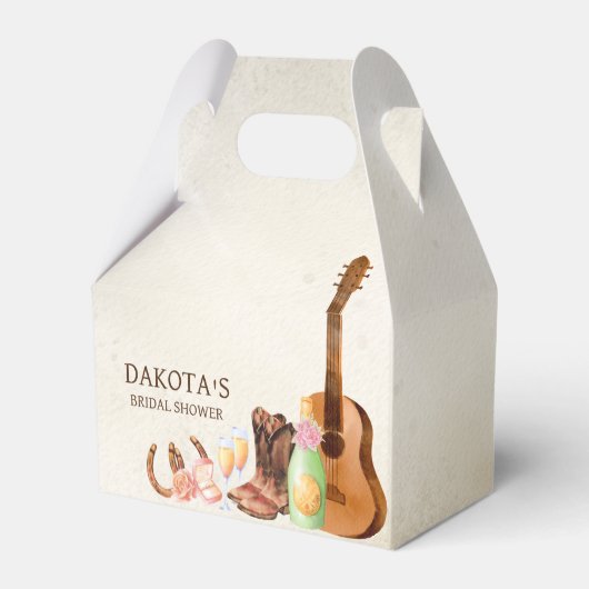 Boots and bubbly western rodeo cowgirl brunch bedankdoosjes (Achterkant)