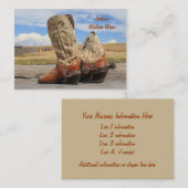 Boots and Spurs Western Carte de visite (Devant / Derrière)