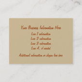 Boots and Spurs Western Carte de visite (Dos)