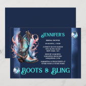 Boots bling | cowboylaars iriserende diamanten gla kaart (Voorkant / Achterkant)