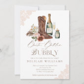 Boots Bottles & Bubbly Country Western Baby shower Kaart (Voorkant)
