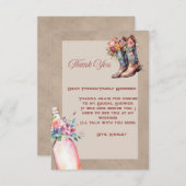 Boots Brunch & Bubbly Carte de remerciements plat (Devant / Derrière)