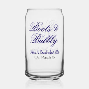 Boots & Bubble vrijgezellenfeest naam purpleplace Blikvorm Glas