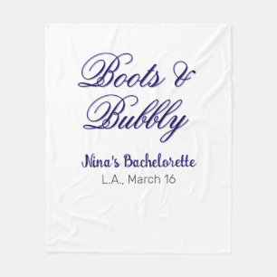 Boots & Bubble vrijgezellenfeest naam purpleplace Fleece Deken