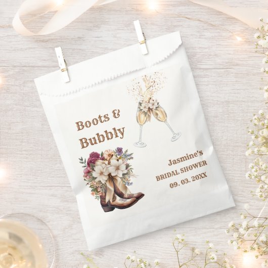 Boots & Bubbly Boho Western Vrijgezellenfeest Part Bedankzakje (Geknipt)