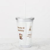 Boots & Bubbly Boho Westerse Bruidsfeest Borrel Acryl Drinkbeker (Voorkant)