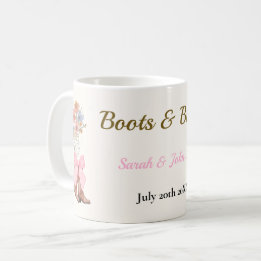 Boots & Bubbly Bridal Shower Koffiemok