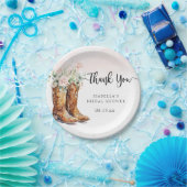 Boots & Bubbly Bruidsfeest Papieren Bordje (Feest)