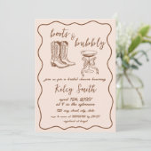 Boots & Bubbly Main Drawer Invitation de la douche (Debout devant)