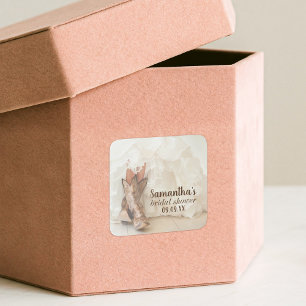 Boots & Bubbly Texas Bruid in Laarzen Bruidsfeestj Vierkante Sticker