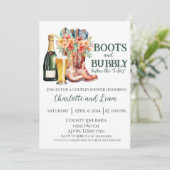 Boots & Bubbly voor de I Do's Kaart (Staand voorkant)