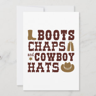 Boots Chaps And Cowboy Hats Bedankkaart