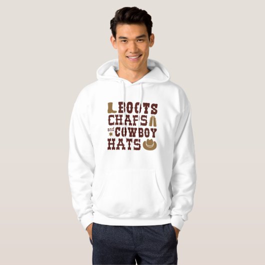 Boots Chaps And Cowboy Hats Hoodie (Voorkant volledig)
