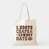 Boots Chaps And Cowboy Hats Tote Bag (Achterkant)