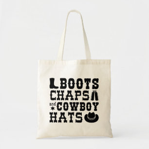 Boots Chaps And Cowboy Hats Tote Bag