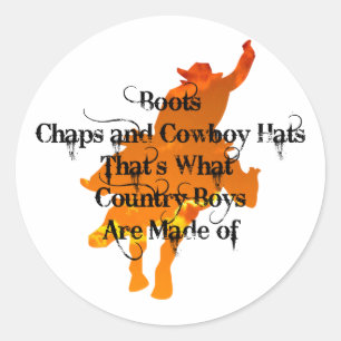 Boots, Chaps en Cowboy Petten Stickers